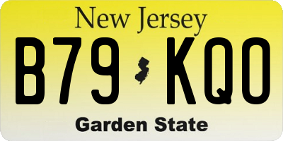 NJ license plate B79KQO