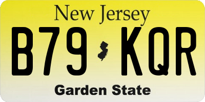 NJ license plate B79KQR
