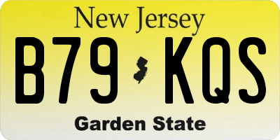 NJ license plate B79KQS