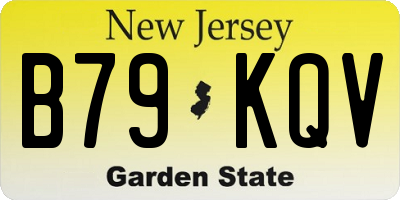 NJ license plate B79KQV