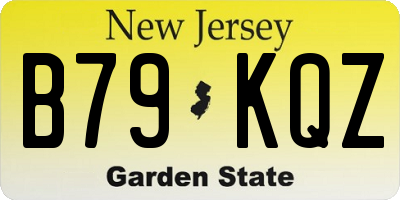 NJ license plate B79KQZ