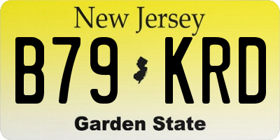 NJ license plate B79KRD