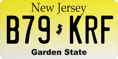NJ license plate B79KRF