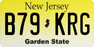 NJ license plate B79KRG