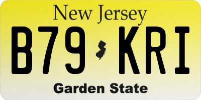 NJ license plate B79KRI