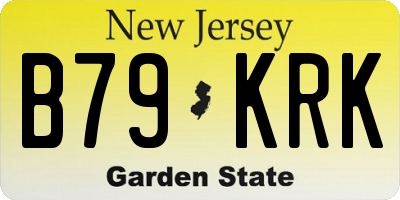 NJ license plate B79KRK