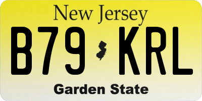 NJ license plate B79KRL