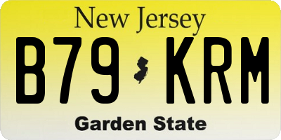 NJ license plate B79KRM