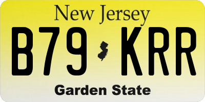 NJ license plate B79KRR