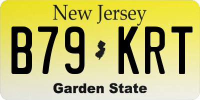 NJ license plate B79KRT