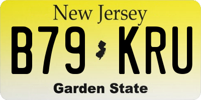 NJ license plate B79KRU
