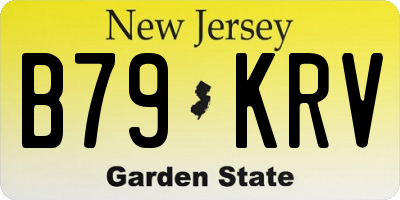 NJ license plate B79KRV