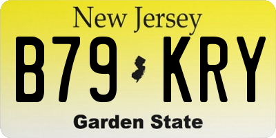 NJ license plate B79KRY