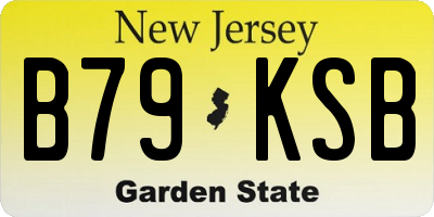 NJ license plate B79KSB