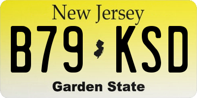 NJ license plate B79KSD