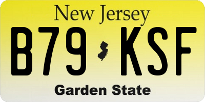 NJ license plate B79KSF