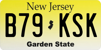 NJ license plate B79KSK