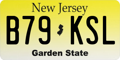 NJ license plate B79KSL
