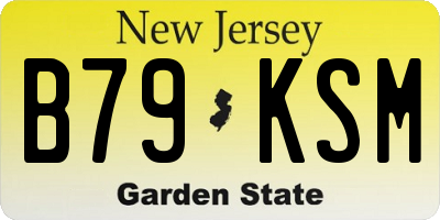 NJ license plate B79KSM