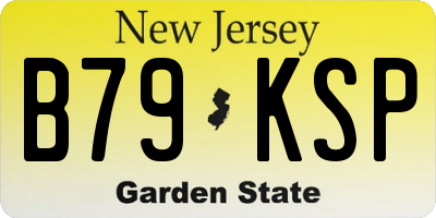 NJ license plate B79KSP
