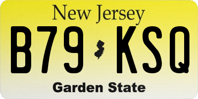 NJ license plate B79KSQ