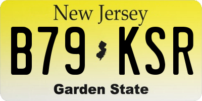 NJ license plate B79KSR