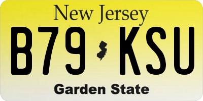 NJ license plate B79KSU