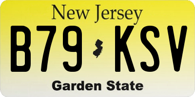 NJ license plate B79KSV
