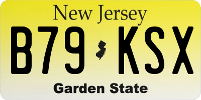 NJ license plate B79KSX