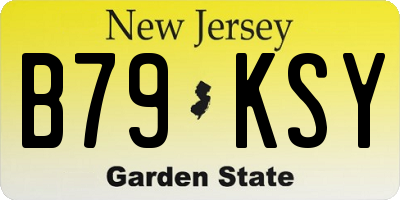 NJ license plate B79KSY