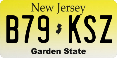 NJ license plate B79KSZ