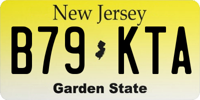 NJ license plate B79KTA