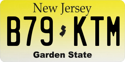NJ license plate B79KTM