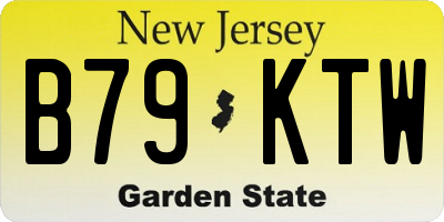 NJ license plate B79KTW