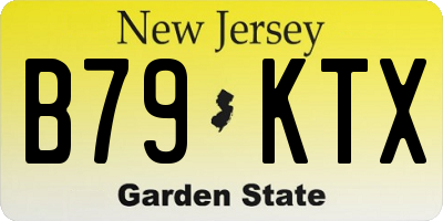 NJ license plate B79KTX