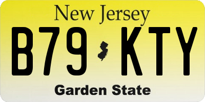 NJ license plate B79KTY