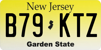 NJ license plate B79KTZ