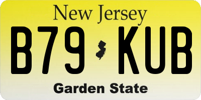NJ license plate B79KUB
