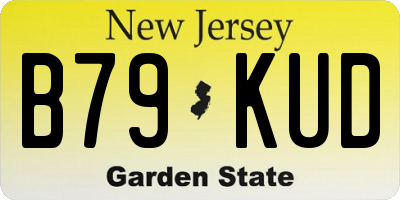 NJ license plate B79KUD