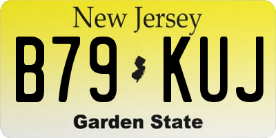 NJ license plate B79KUJ