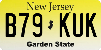 NJ license plate B79KUK
