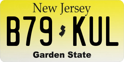 NJ license plate B79KUL