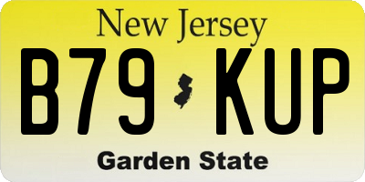 NJ license plate B79KUP