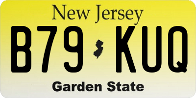 NJ license plate B79KUQ