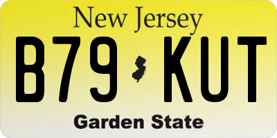 NJ license plate B79KUT