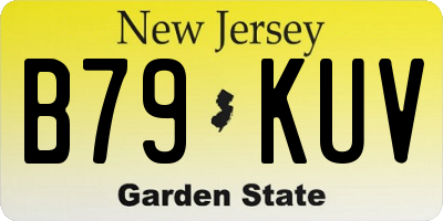 NJ license plate B79KUV
