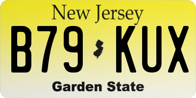 NJ license plate B79KUX