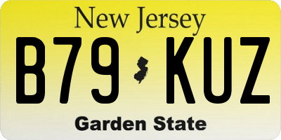 NJ license plate B79KUZ