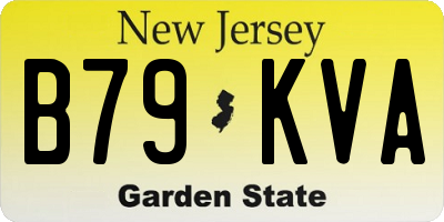 NJ license plate B79KVA
