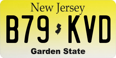 NJ license plate B79KVD